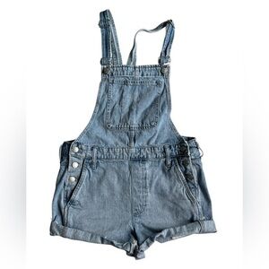 Madewell Blue Denim short overalls